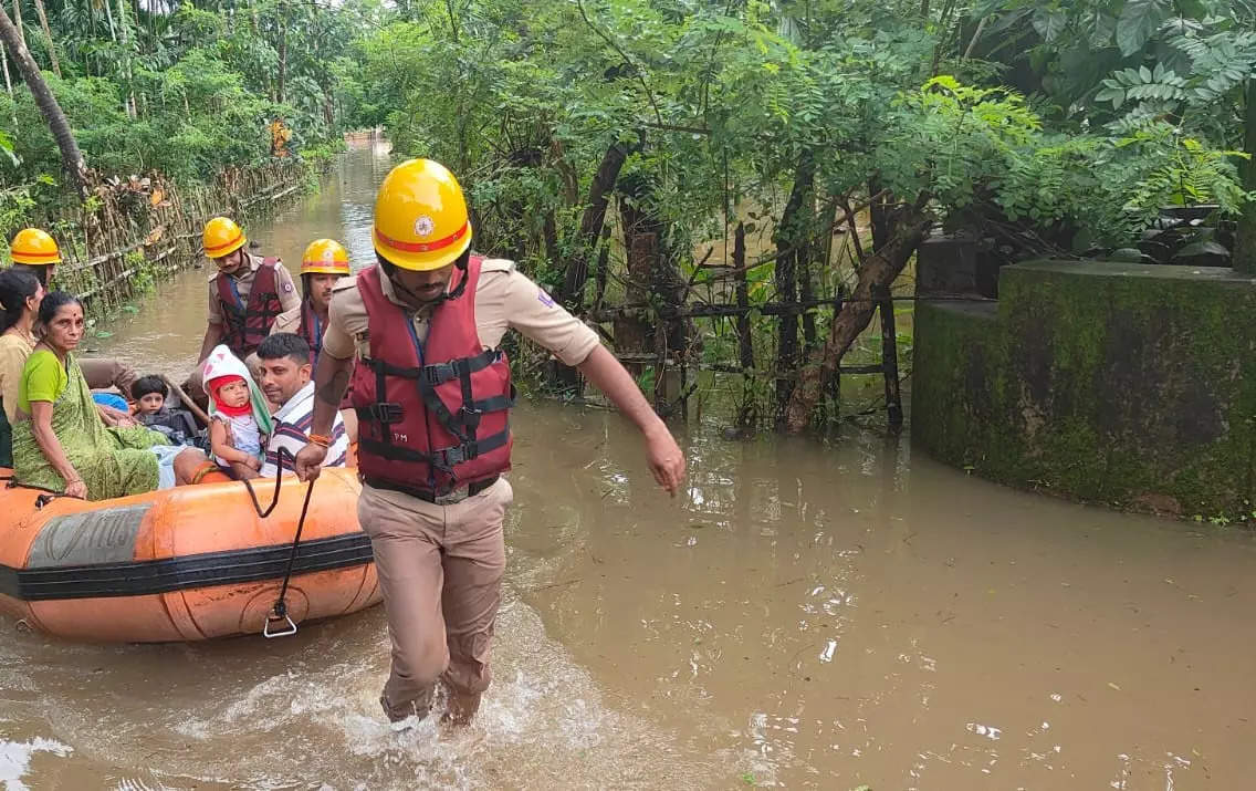 Heavy rains, swollen rivers pile misery on people in Dakshina Kannada, Udupi districts