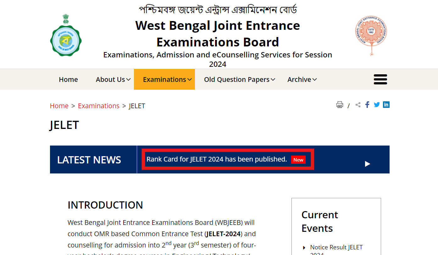 WBJEE JELET Result 2024 declared, rank cards released at wbjeeb.nic.in: Direct link to check here