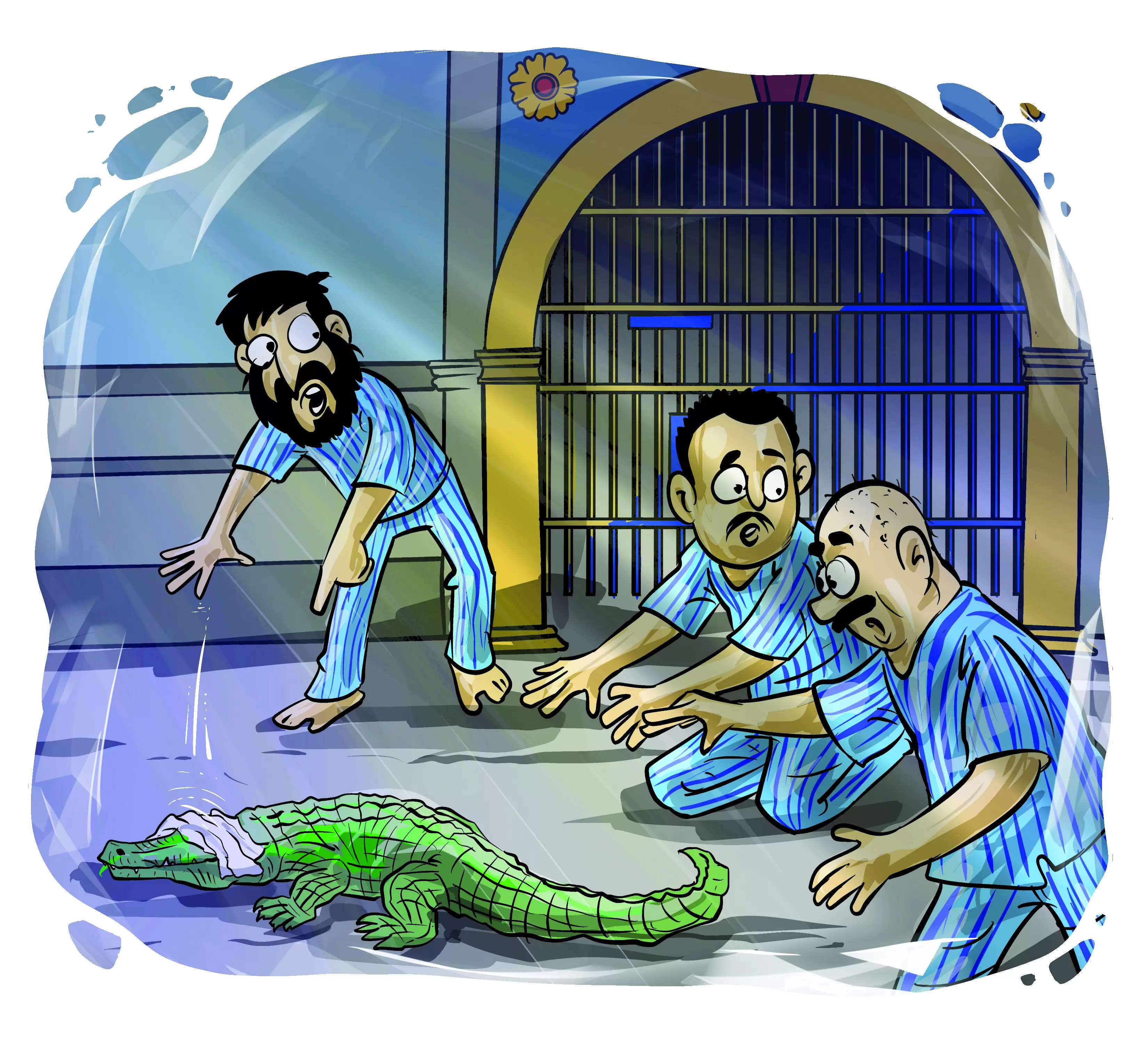 Jailhouse croc: Inmates trap and snap reptile like pros