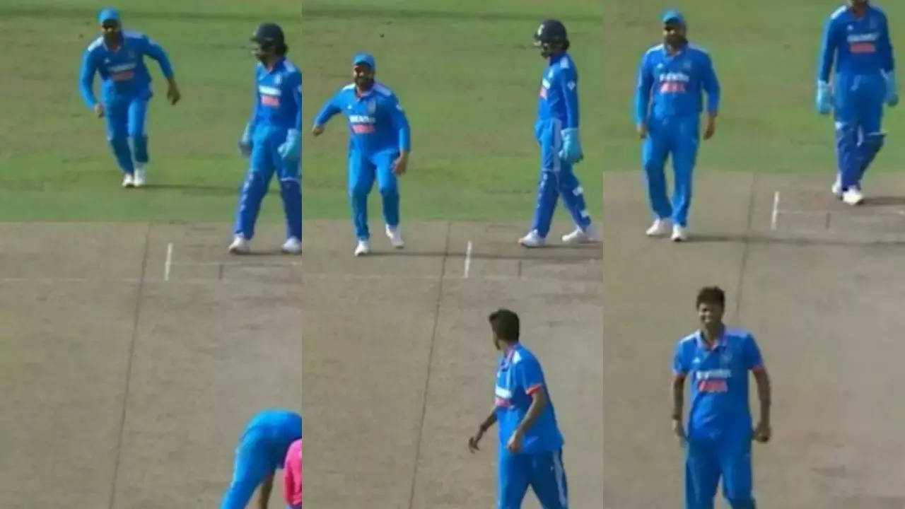 Watch: Rohit runs towards Sundar with clenched fist