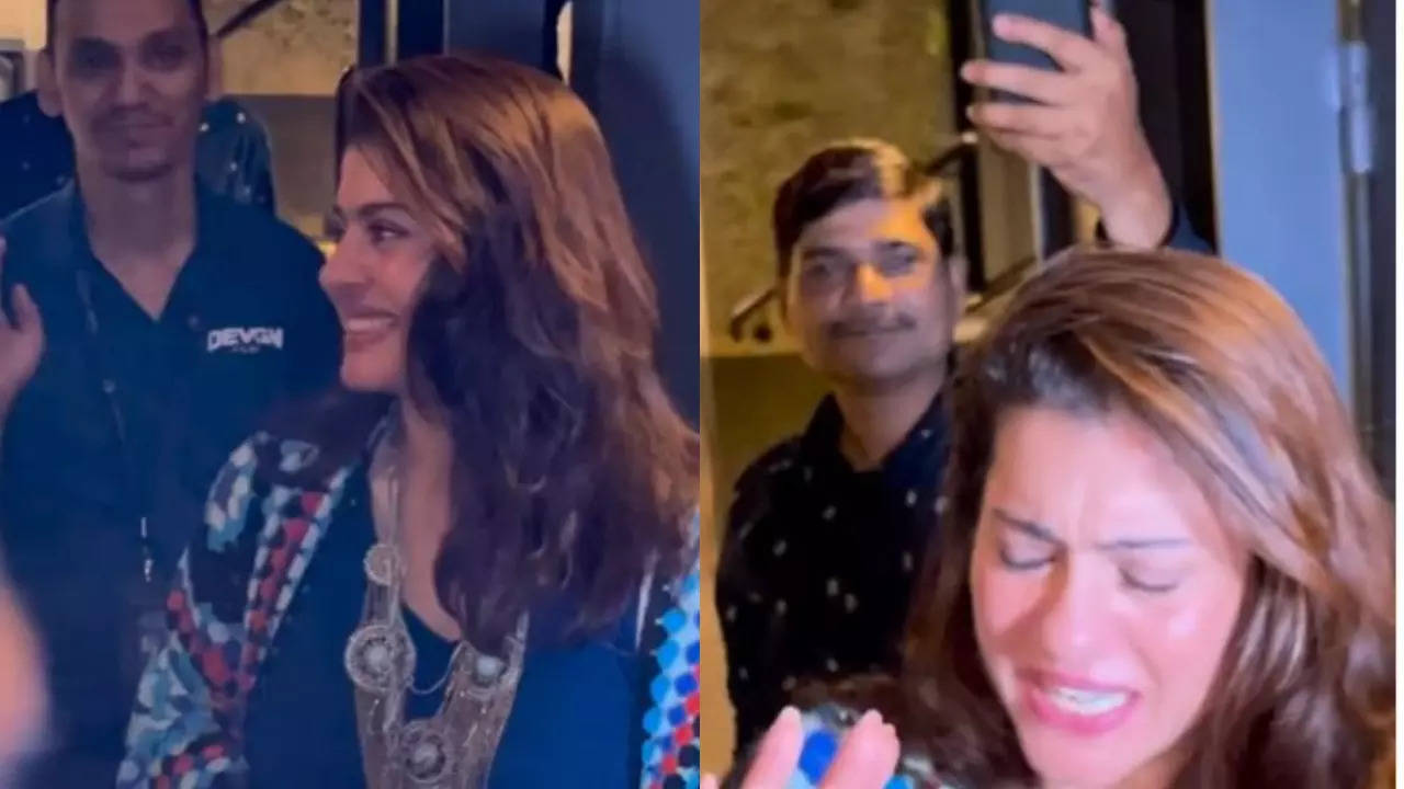 Kajol gets mobbed by fans outside her house as she meets them on her 50th birthday, signs autographs - WATCH VIDEO | Hindi Movie News Filmymeet