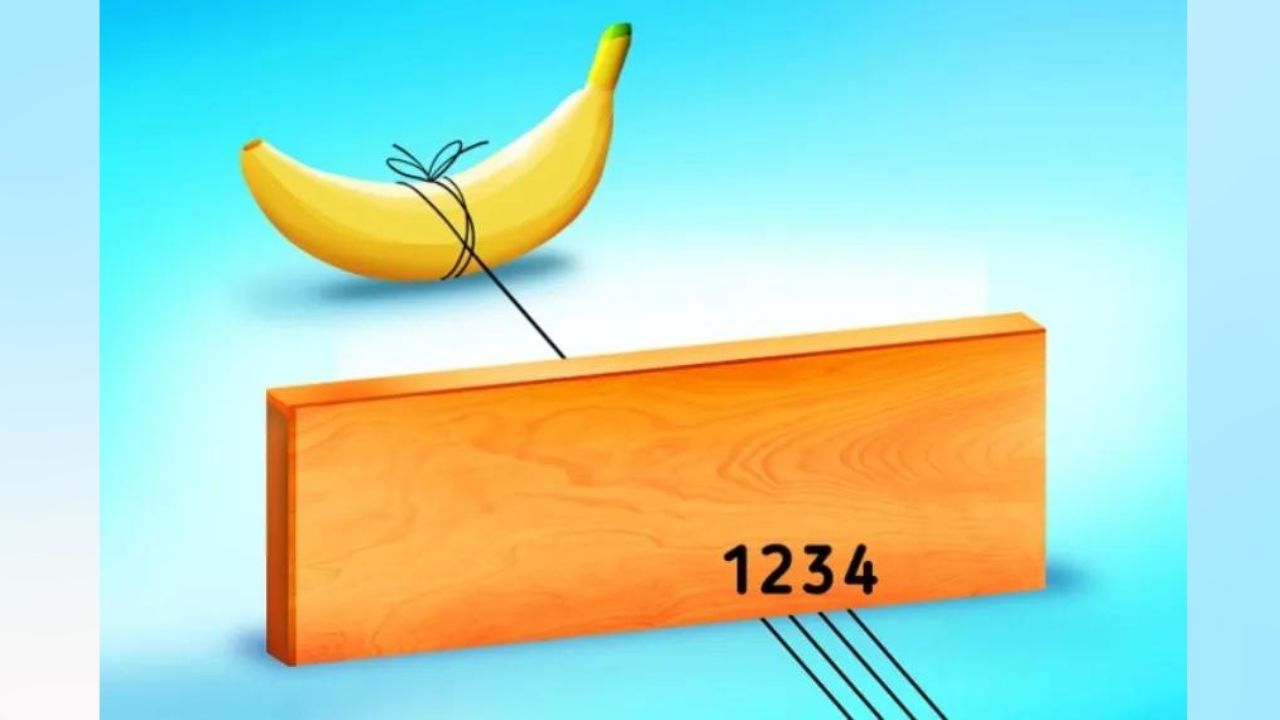 Optical illusion: Can you spot the right string attached to the Banana?