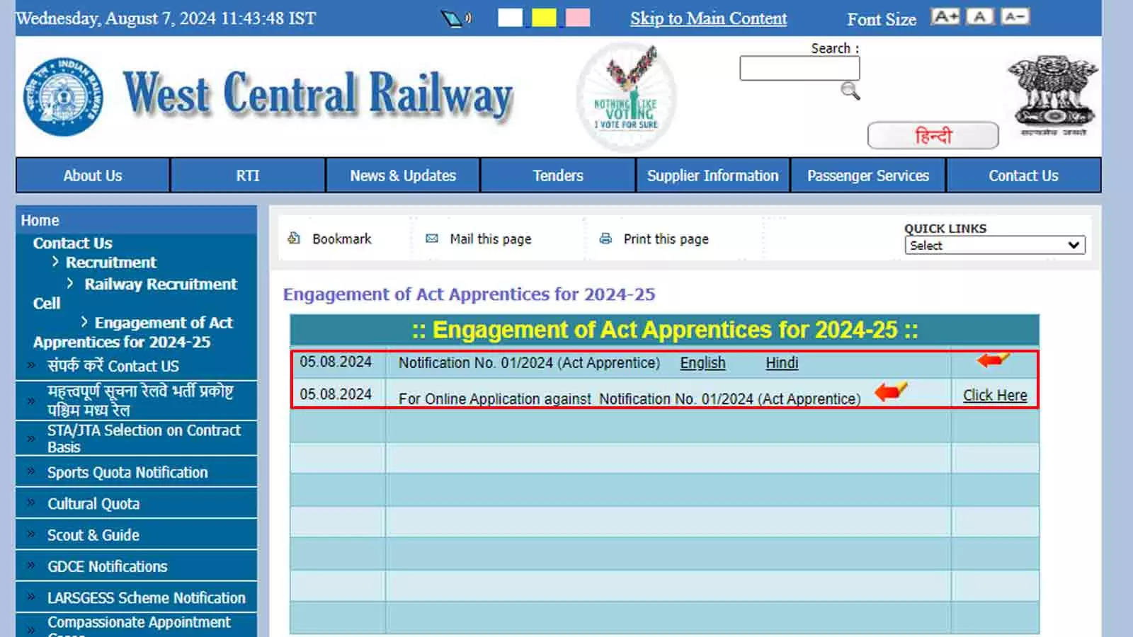 RRC WCR Apprentice 2024 Registration Window Open for 3,317 Posts: Check Details and Direct Link Here