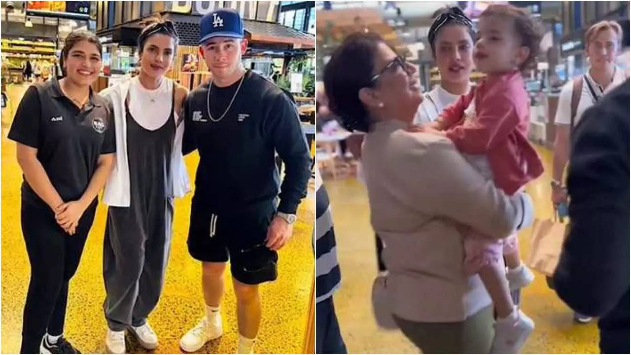 Priyanka Chopra and Nick Jonas share sweet moments with fans in Australia, Madhu Chopra and Malti Marie make special cameos in unseen video | Hindi Movie News Filmymeet