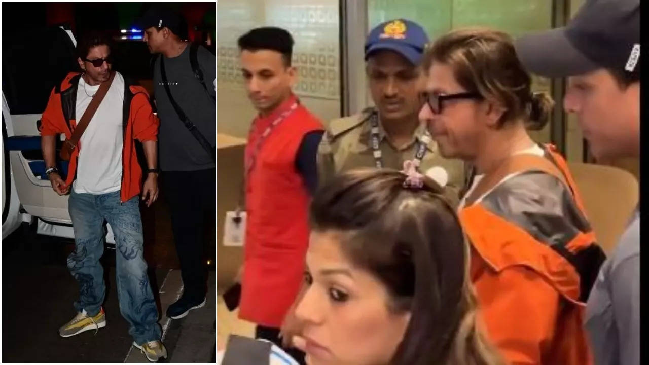 Shah Rukh makes super stylist airport appearance