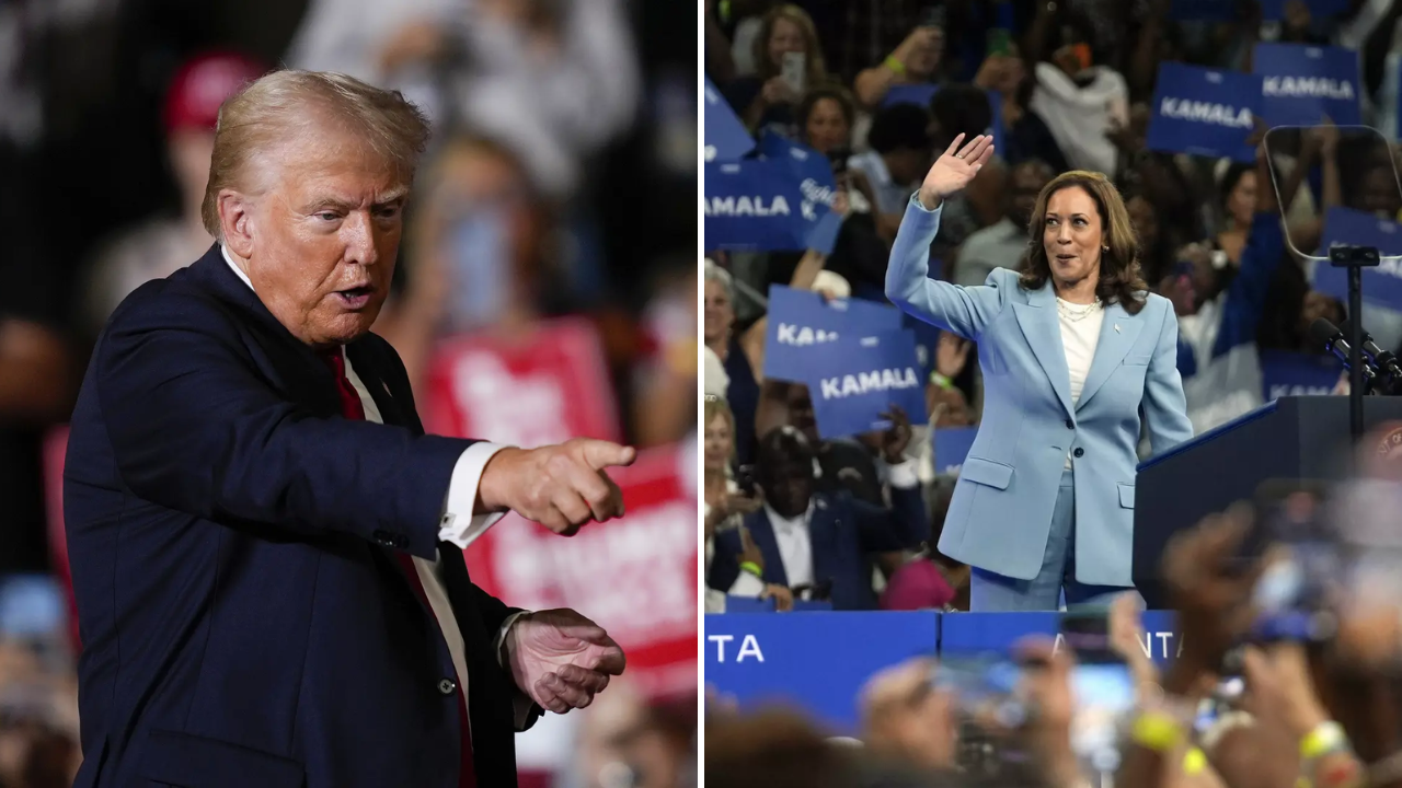 Kamala Harris ahead by 5 points, Donald Trump trails in key swing states, new poll shows