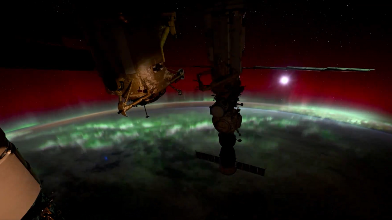 Watch: Nasa astronaut shares timelapse video showing Moon setting behind Earth amid auroras