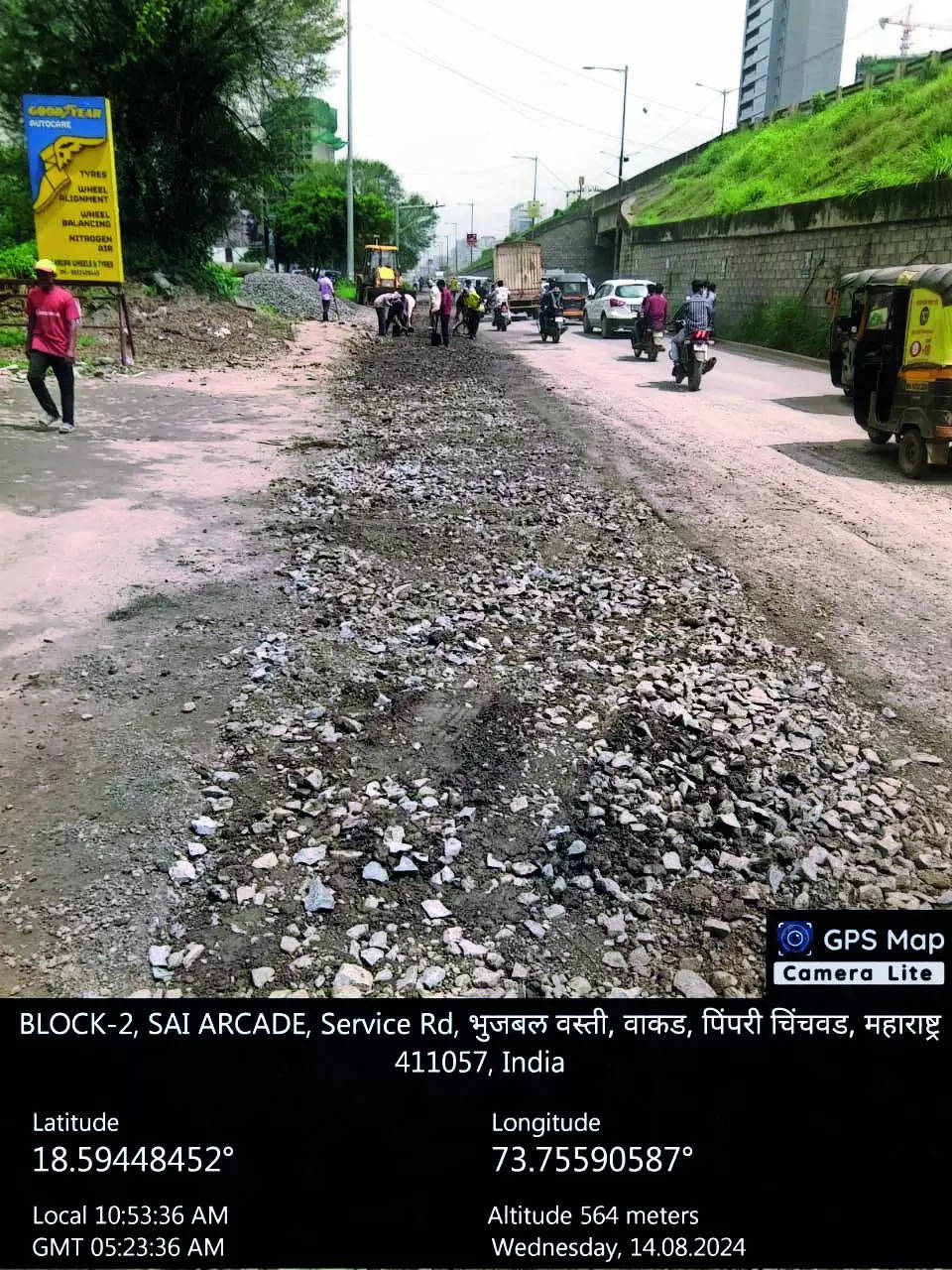 PMRDA fixes potholes along Metro corridor in Hinjewadi