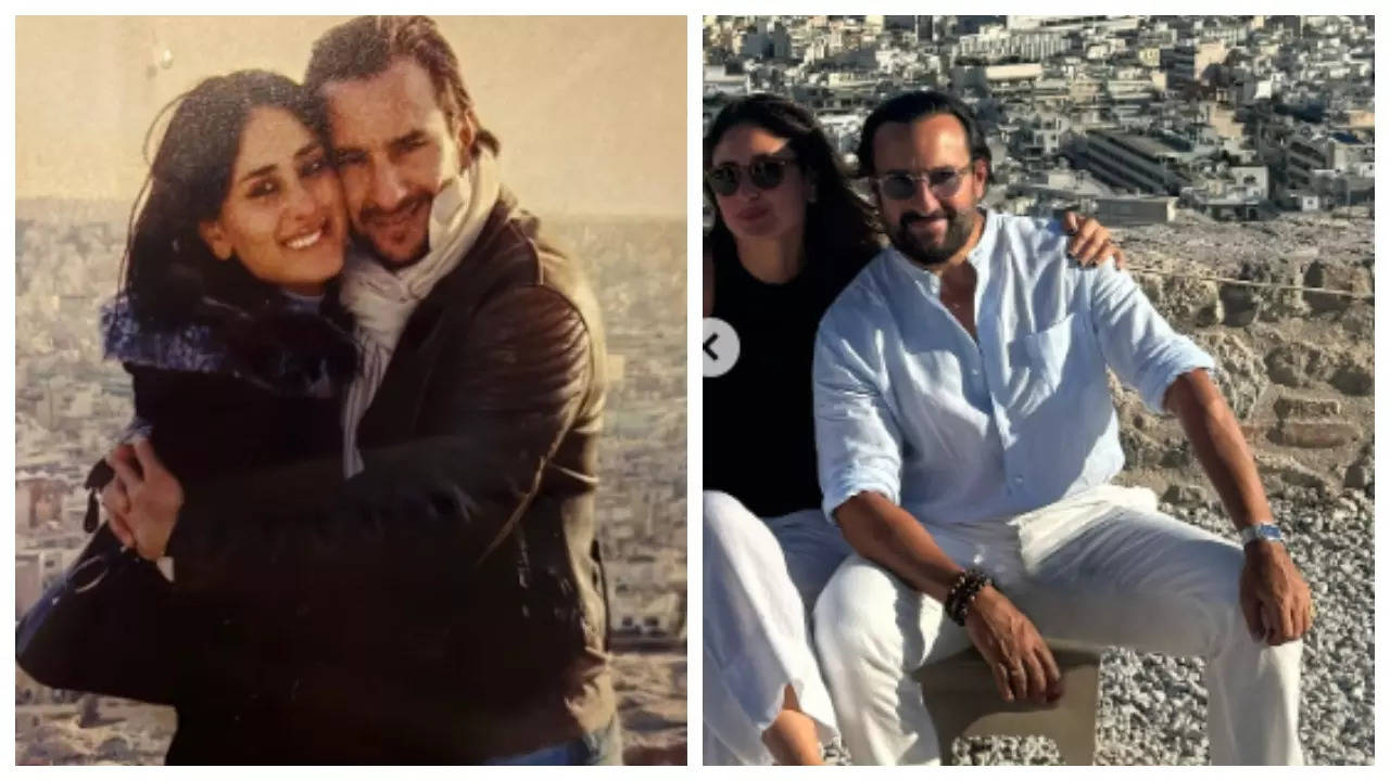 Kareena Kapoor Khan wishes ‘love of her life’ Saif Ali Khan on his birthday with then-and-now pictures from Greece | Hindi Movie News Filmymeet