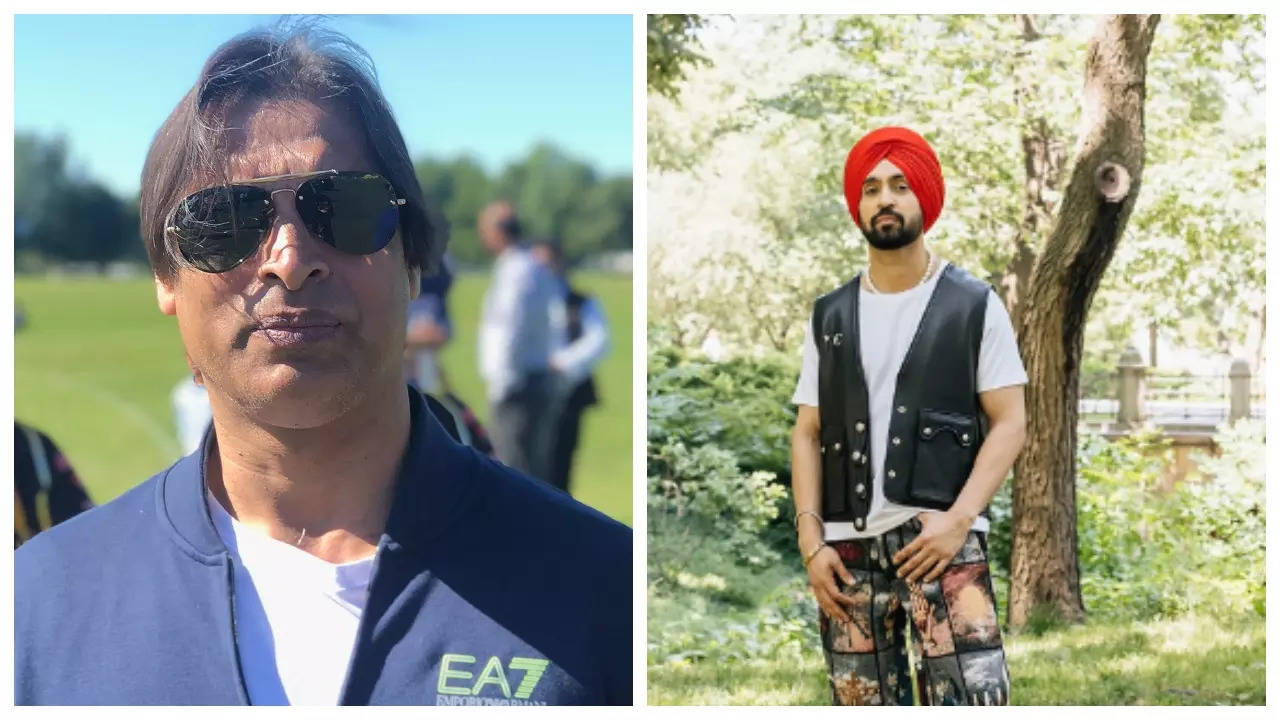 Pakistani ex-cricketer Shoaib Akhtar expresses a desire to meet Diljit Dosanjh; Singer REACTS | Hindi Movie News Filmymeet