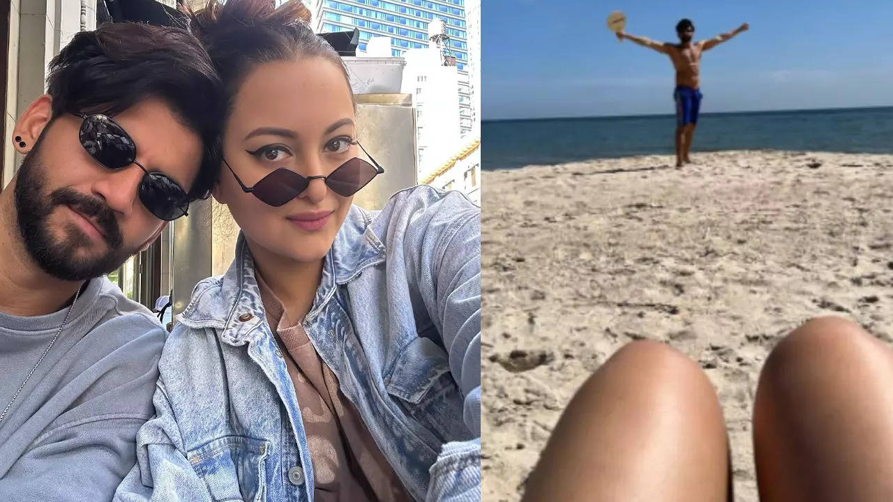 Sonakshi gives a glimpse of her beach vacation