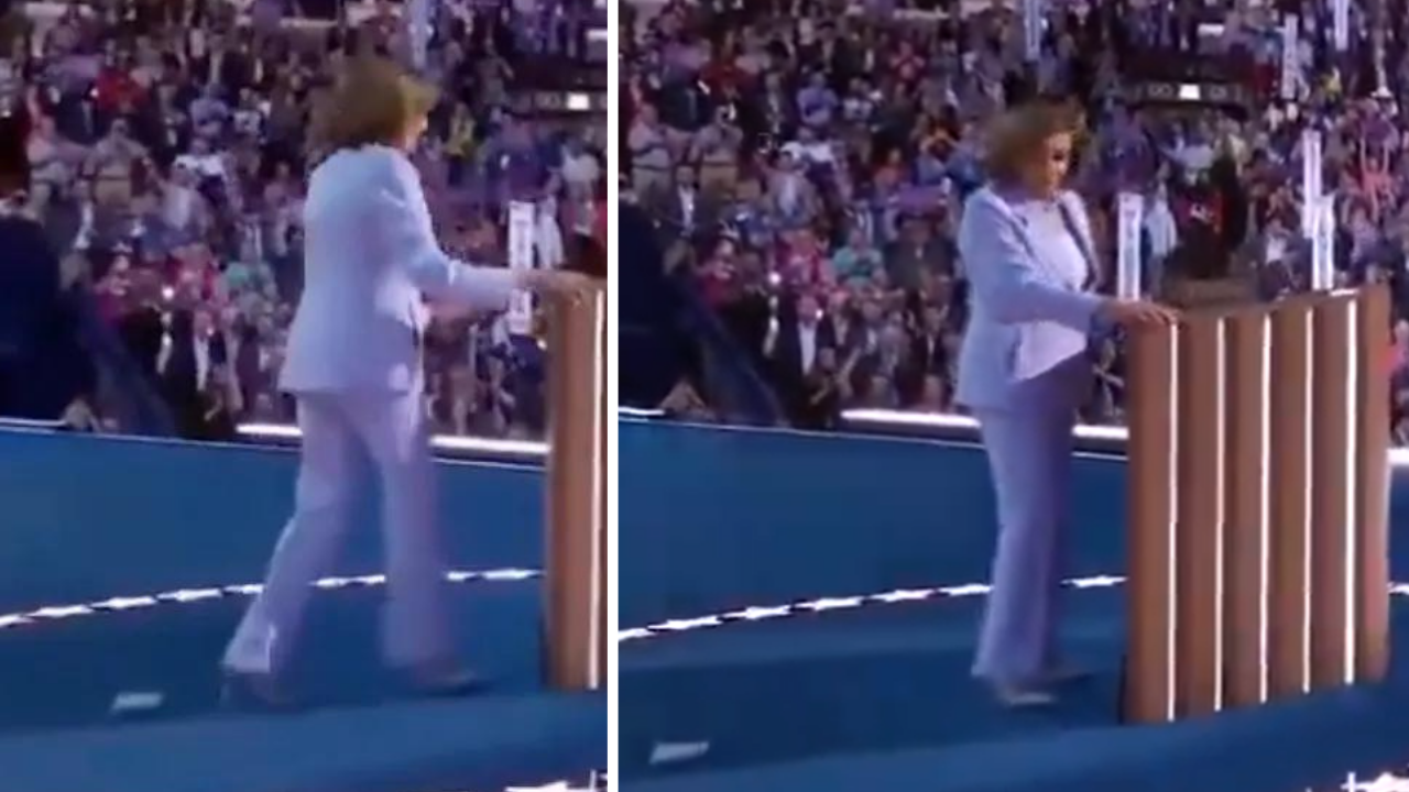 Pelosi’s DNC stage drop sparks online frenzy: Was that toilet paper or something else? Mystery finally solved