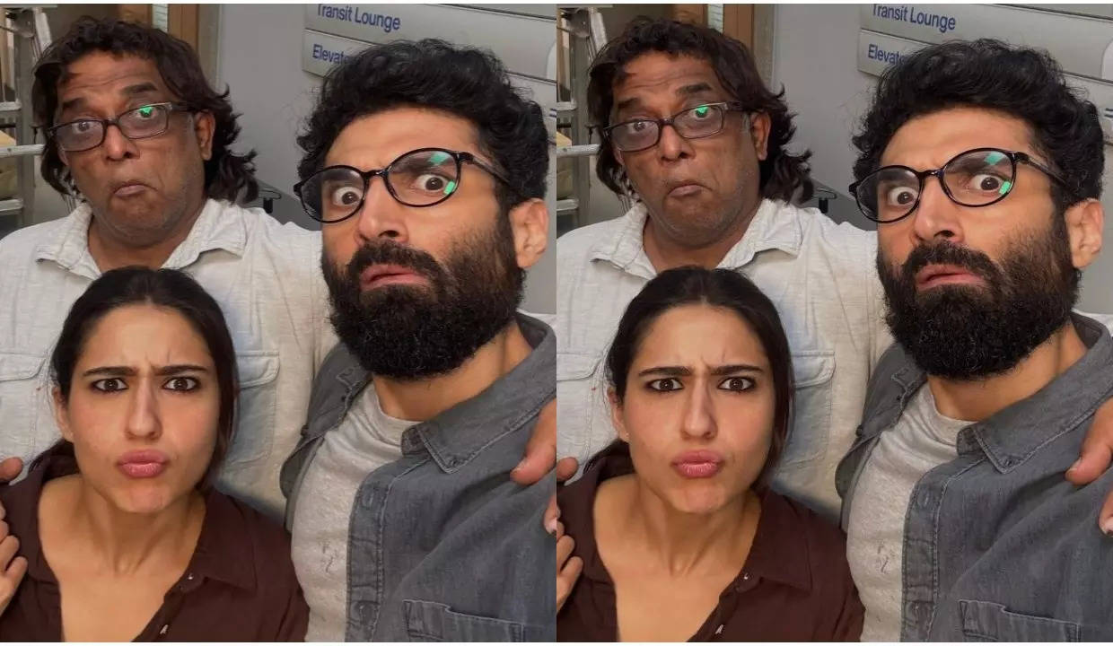 Sara Ali Khan, Aditya Roy Kapur and Anurag Basu’s goofy expressions receive hearts from fans