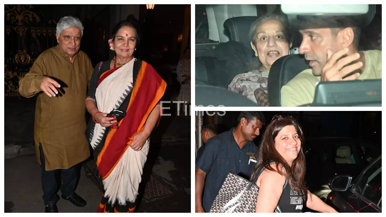 Javed-Shabana and family at Honey Irani's birthday bash