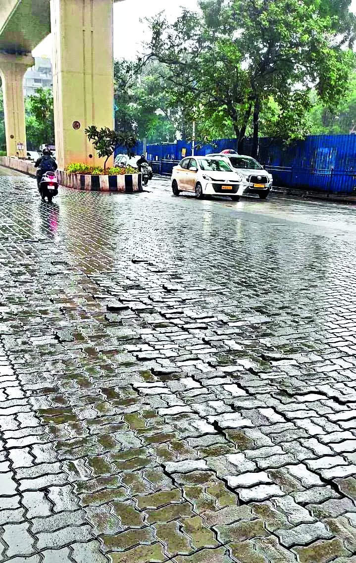 Loose paver blocks annoy residents of Kalyaninagar