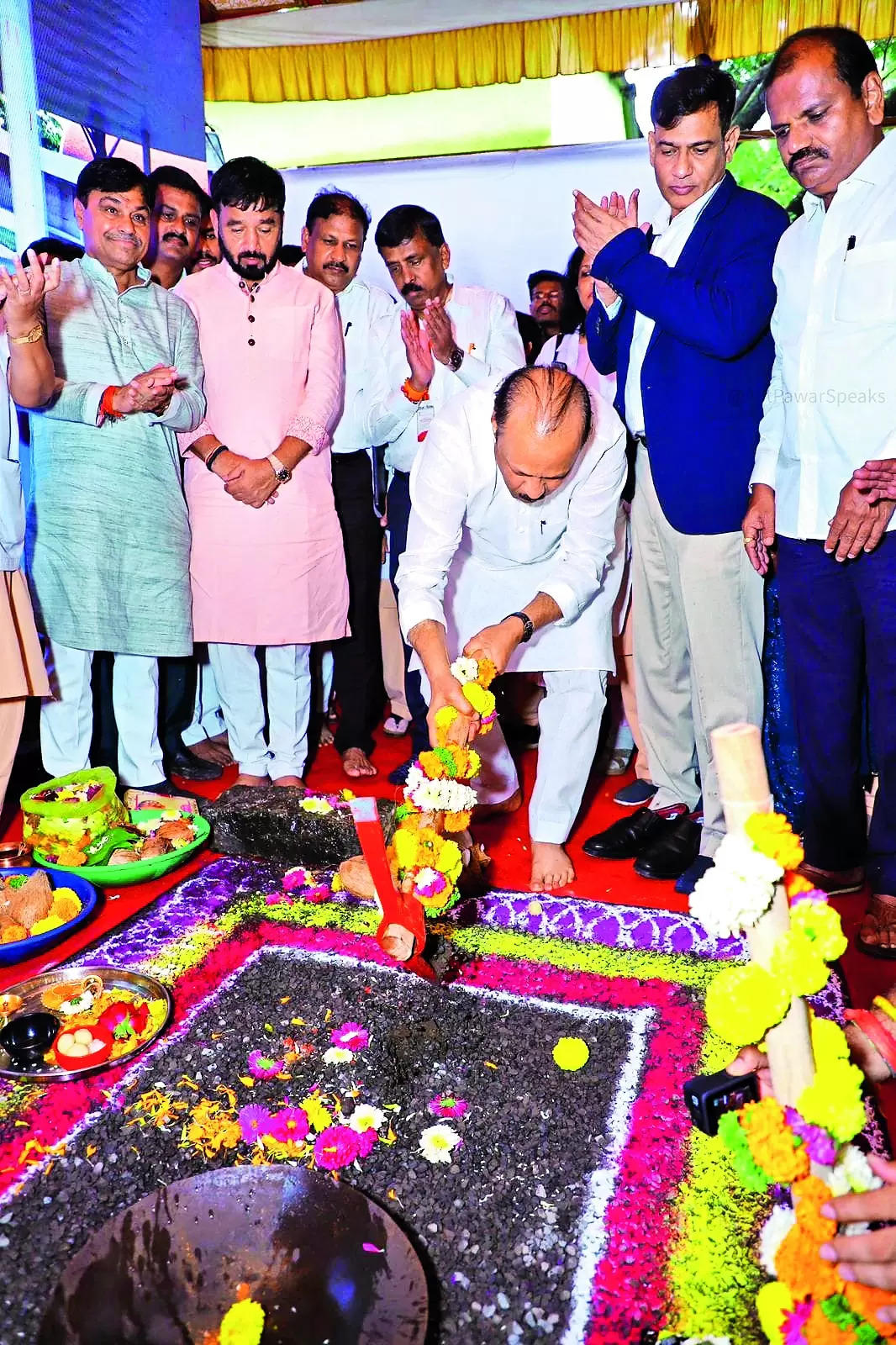 CM, Fadnavis’ missing photos at Ajit Pawar event spark row