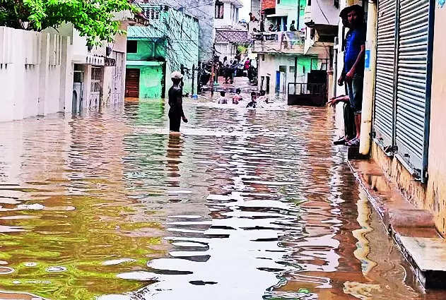 Twin rivers rising unabatedly