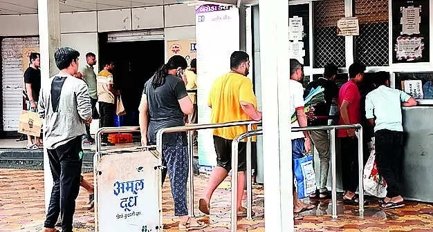 Panic buying, flooded roads lead to milk shortage