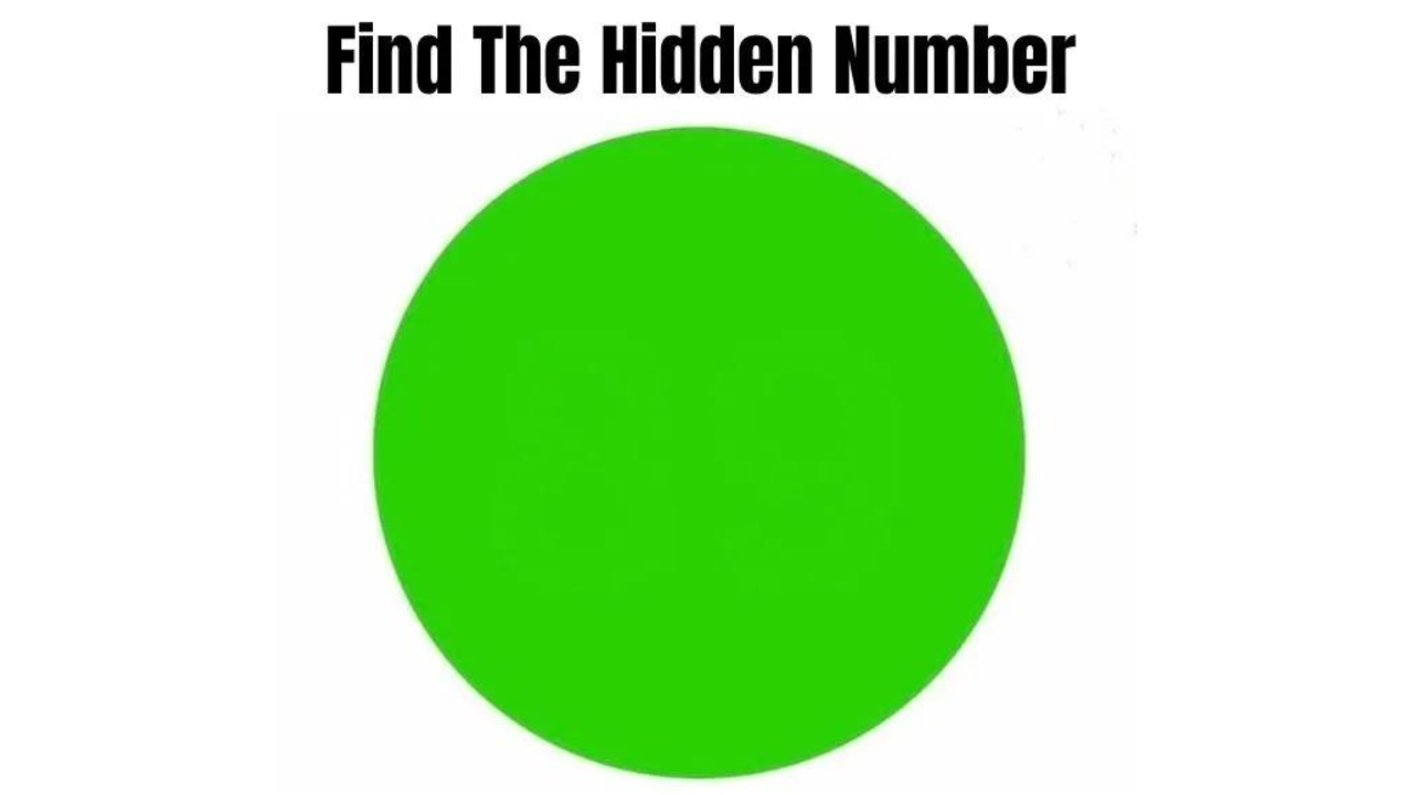 Test your eyesight: Can you find the number behind the green circle?