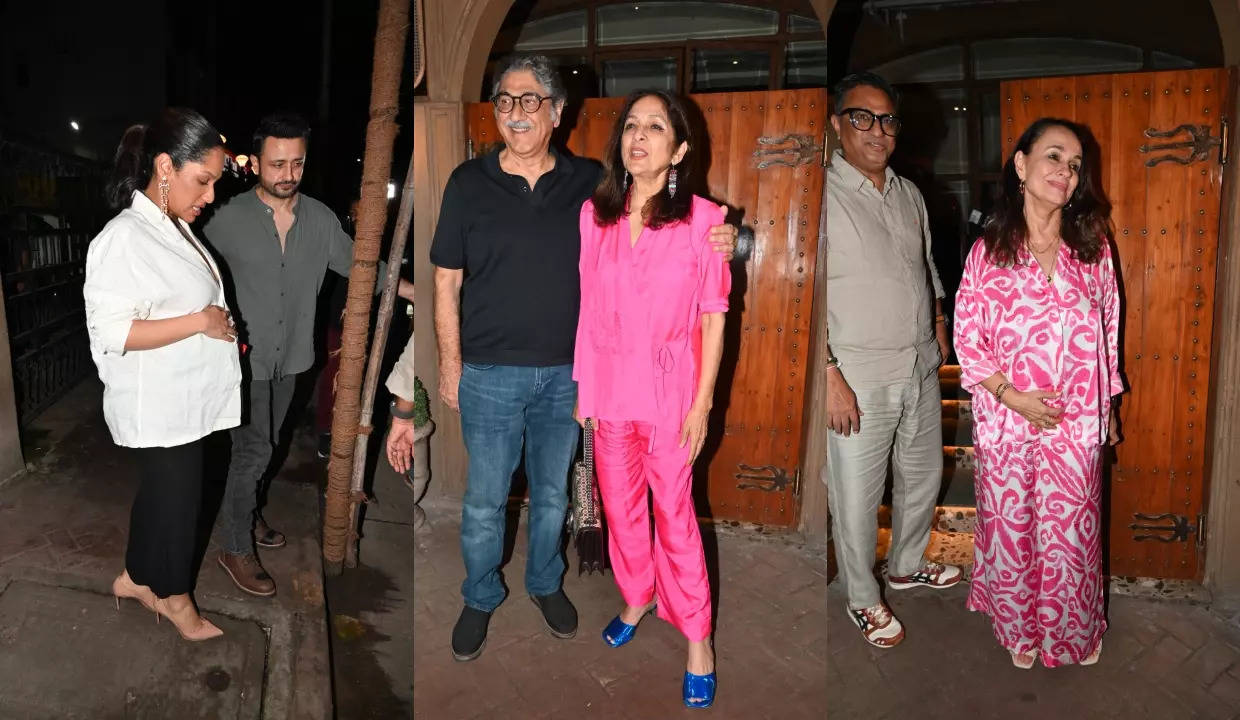 Mom-to-be Masaba Gupta and husband Satyadeep Misra spotted post dinner with Neena Gupta, Soni Razdan and others | Hindi Movie News Filmymeet