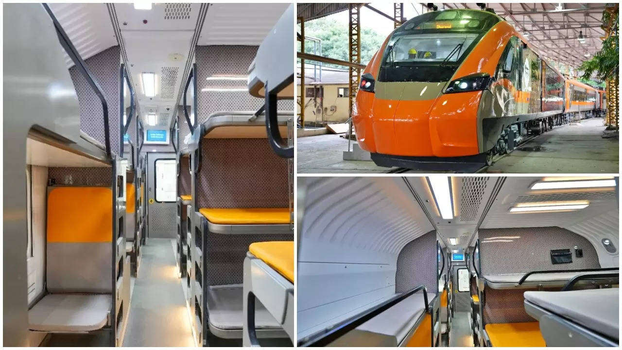 The Headlines – Vande Bharat Sleeper Exclusive Sneak Peek: Indian Railways Unveils New Train Better Than Rajdhani! Check Top Photos, Features