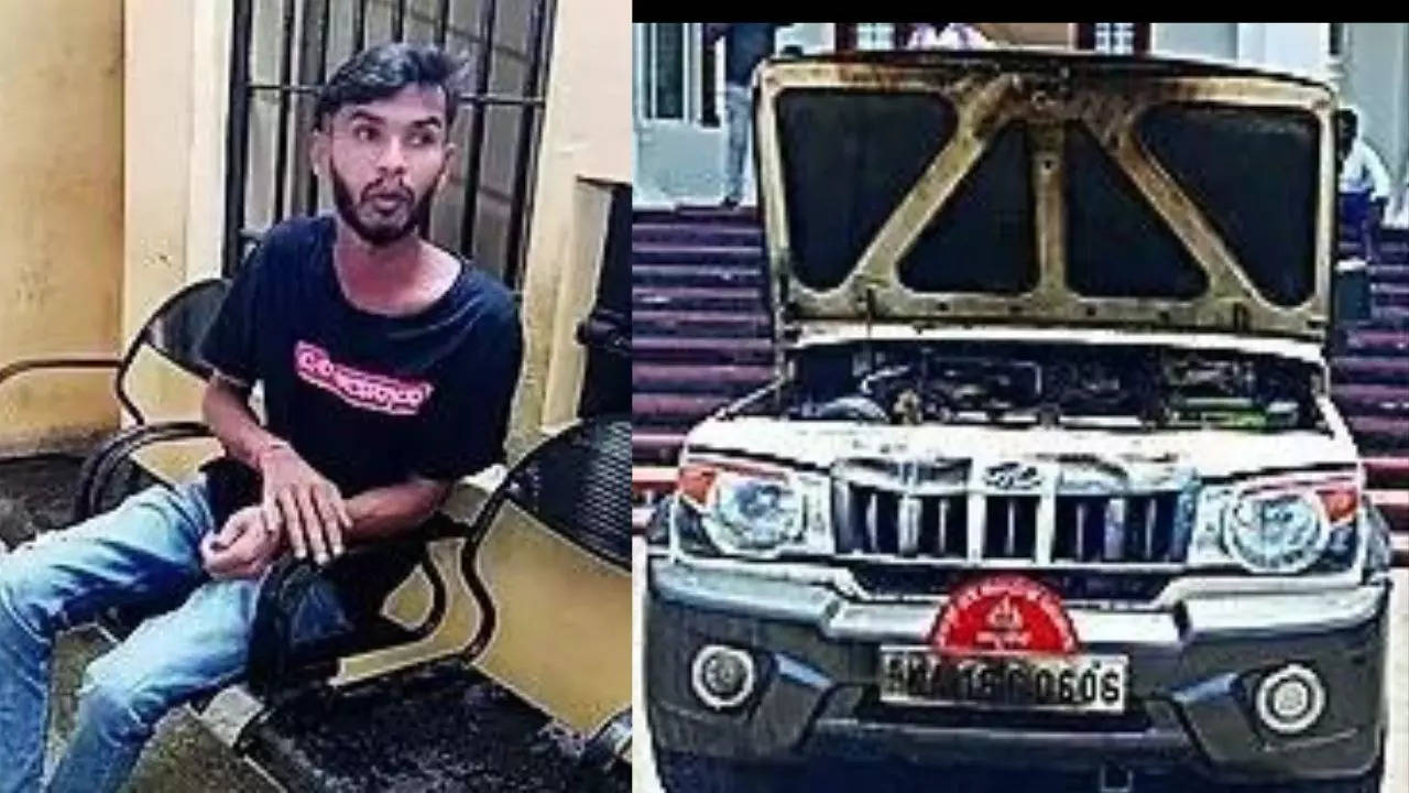 Upset over 'police apathy', man sets govt vehicle on fire in Karnataka