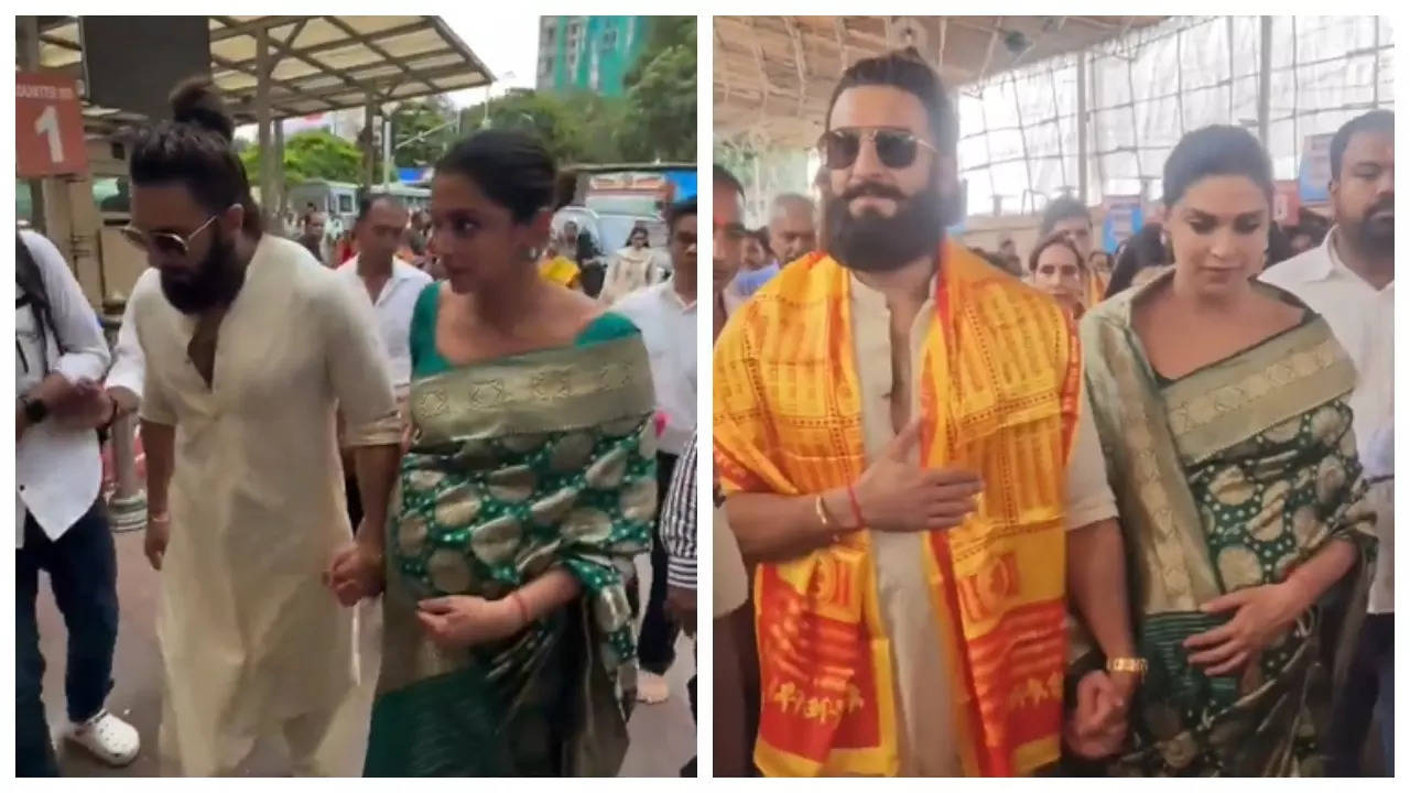 Pregnant Deepika Padukone and Ranveer Singh arrive barefoot at Siddhivinayak temple with their families to seek blessings ahead of baby's arrival – WATCH | Filmymeet