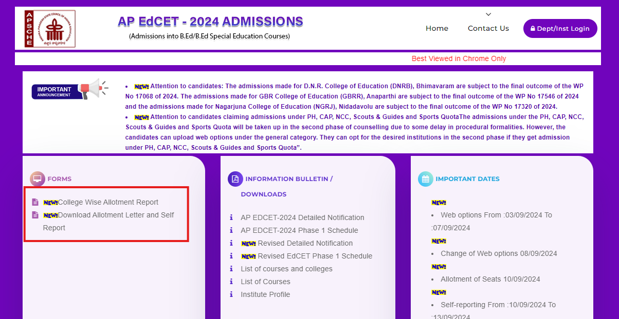 AP EdCET 2024 Counselling Phase 1 seat allotment result out at edcet-sche.aptonline.in: Direct link to check here