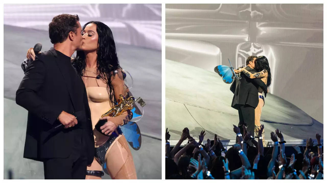 Katy Perry and Orlando Bloom steal the show with sizzling kiss at MTV VMAs - See viral photos | Filmymeet