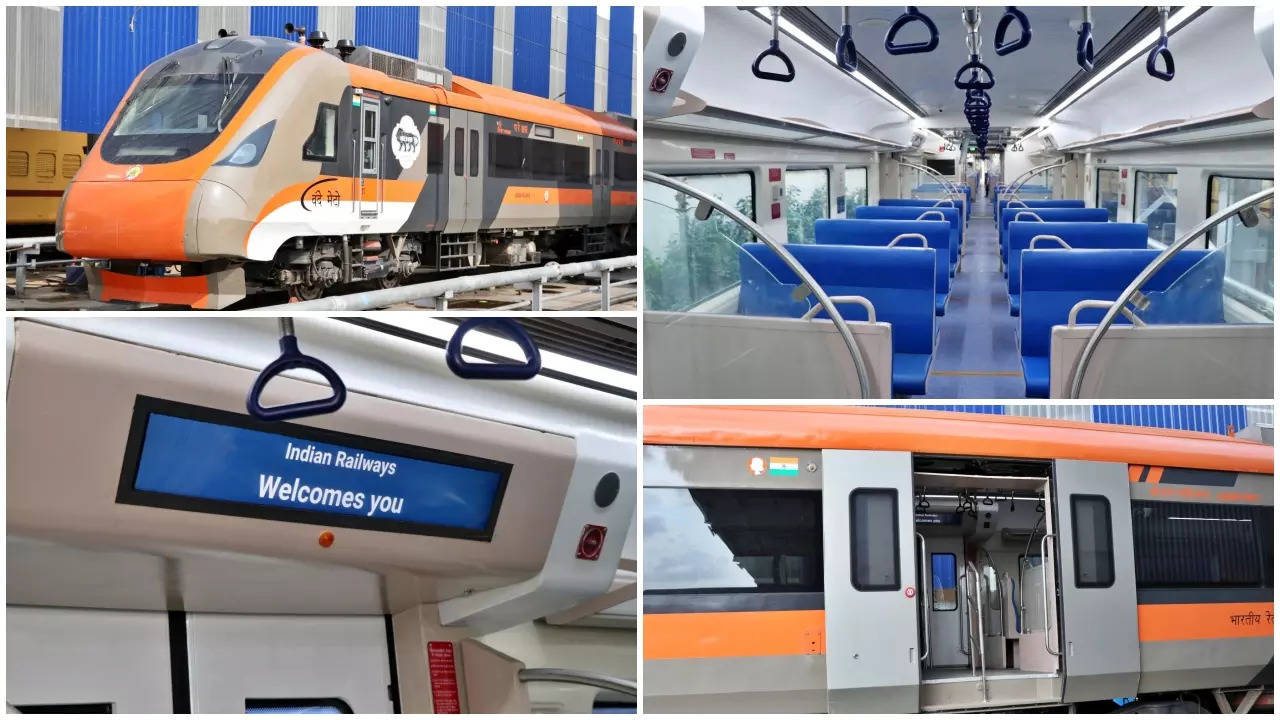 The Headlines – Vande Metro Exclusive First Look: What’s Special About Indian Railways New Train For Unreserved Passengers? Check Top 10 Features & Images