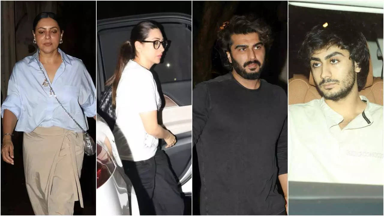 Gauri, Karisma, Arjun visit Malaika's mother's home