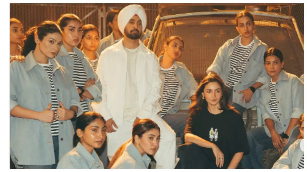 Jigra: Alia Bhatt-Diljit Dosanjh's BTS from Chal Kudiye is unmissable! Pics inside | Hindi Movie News Filmymeet