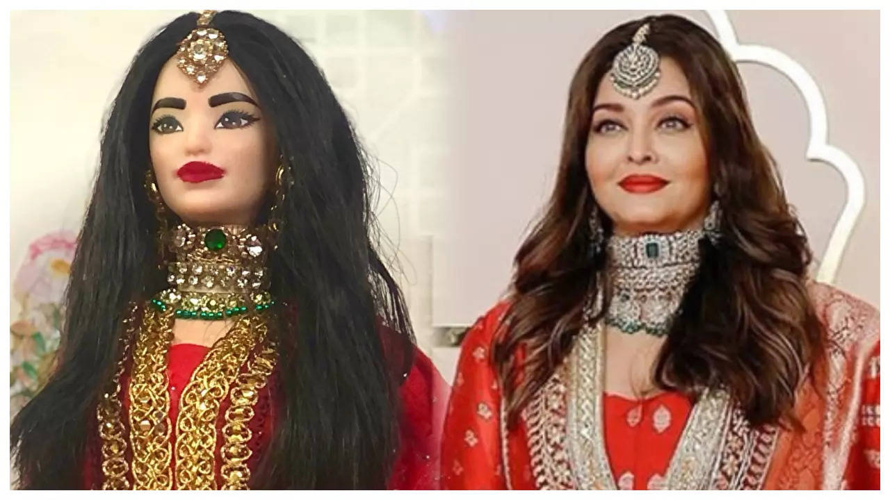 Aishwarya Rai Bachchan's Ambani wedding look gets recreated in a doll - Report | Filmymeet