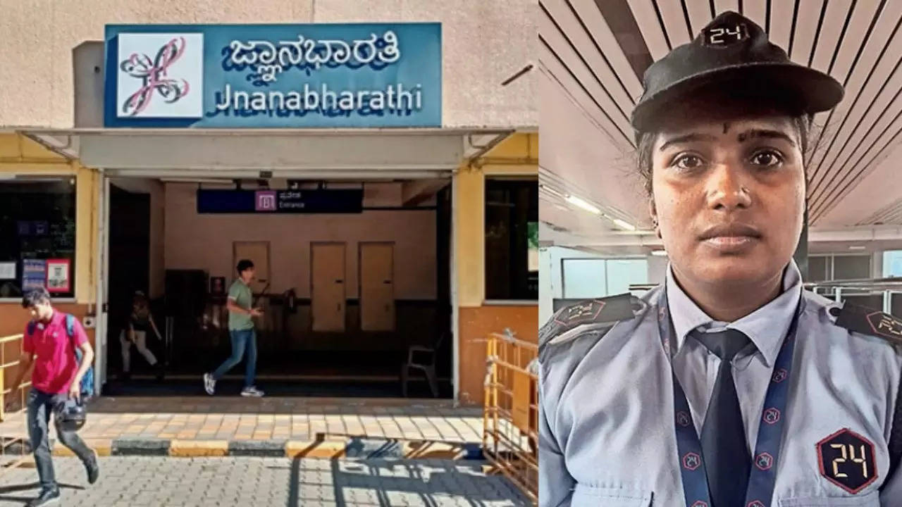 Swift move: Alert security staffer stops Metro train, saves man who jumped on track in Bengaluru