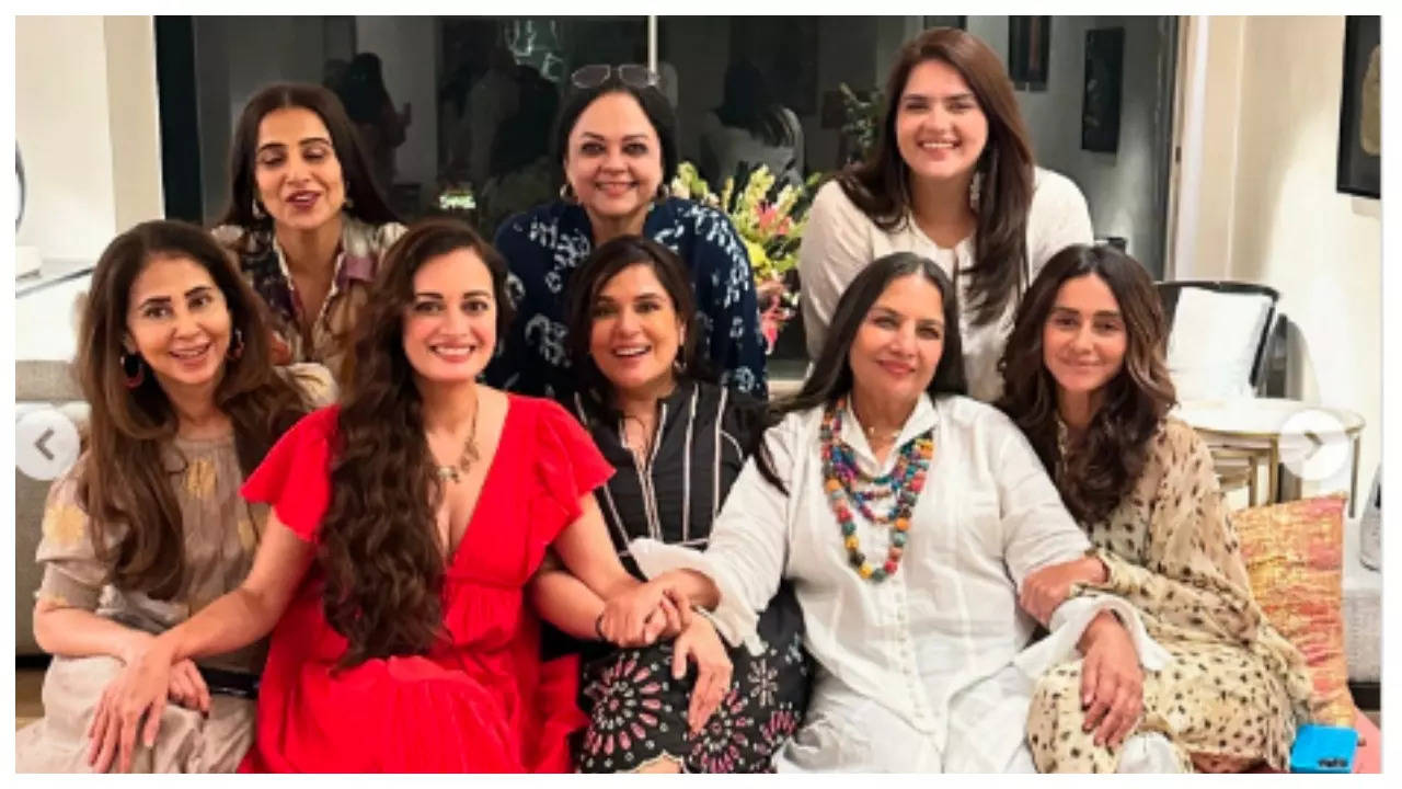 Dia Mirza shares pics from Shabana Azmi's b'day