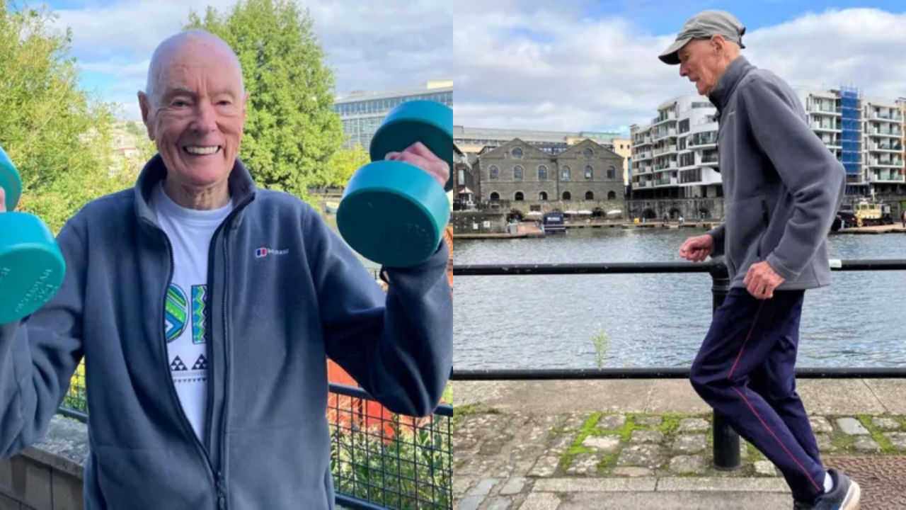 Workout routine of 92 year old which can put adults to shame