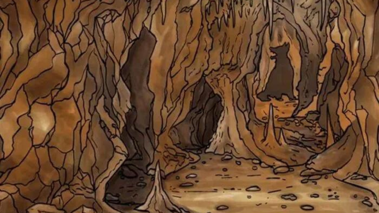 Test your brain: Only a genius can spot the dog in the cave in 5 seconds