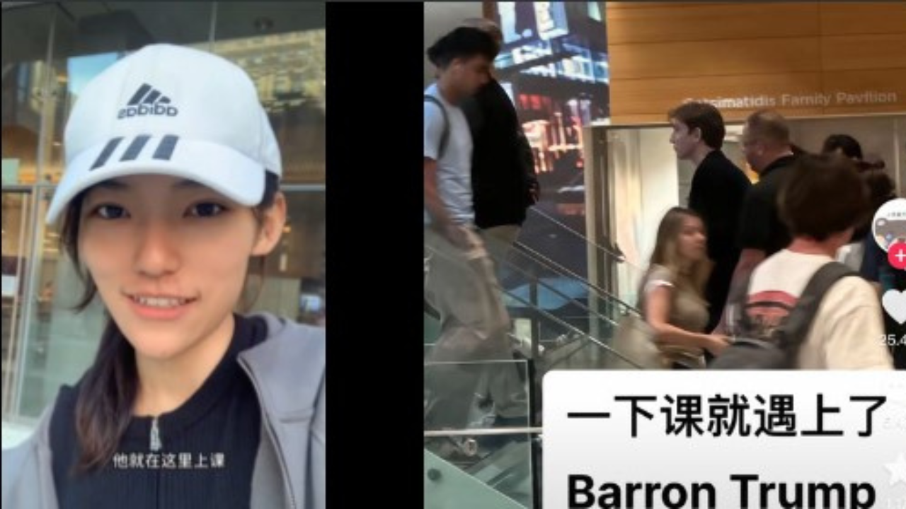 Video of Chinese student 'on a hunt for Barron Trump' viral. People call her crazy, delusional