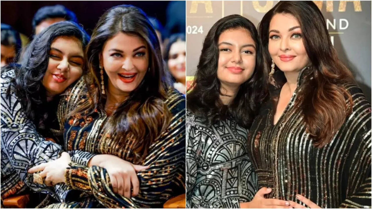 Video: Aaradhya runs to hug Aishwarya Rai