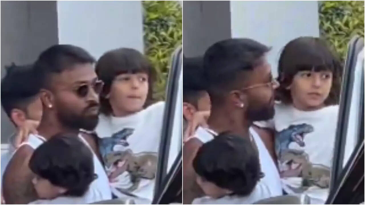 Video: Hardik Pandya and son Agastya reunite