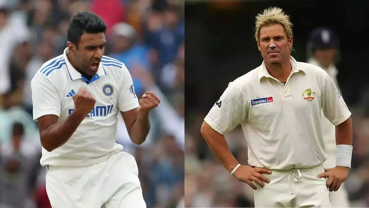 Ashwin equals Shane Warne's 18-year-old record in Tests