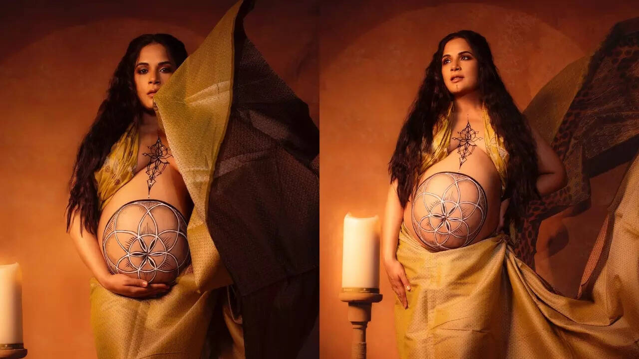 Richa's unseen photos from her maternity photoshoot