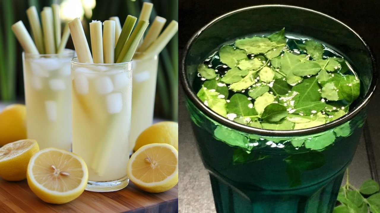 Lemongrass water vs Moringa water