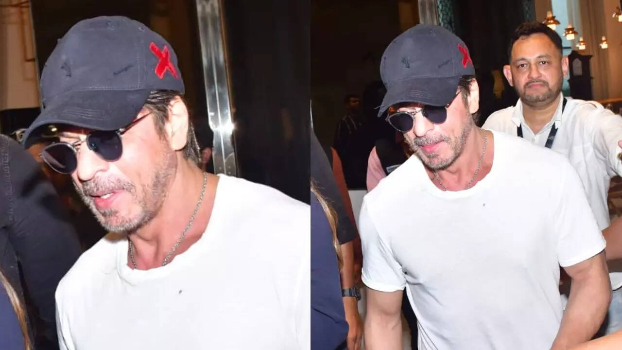 SRK exudes style as he arrives at Abu Dhabi airport