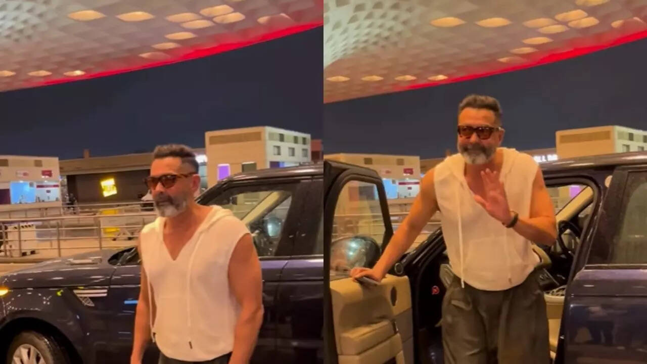 Bobby Deol turns heads with a stylish airport look