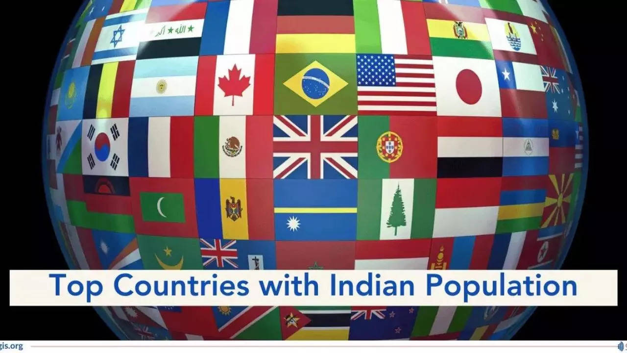 Countries with the highest Indian population including Mauritius, UK, Canada, and more