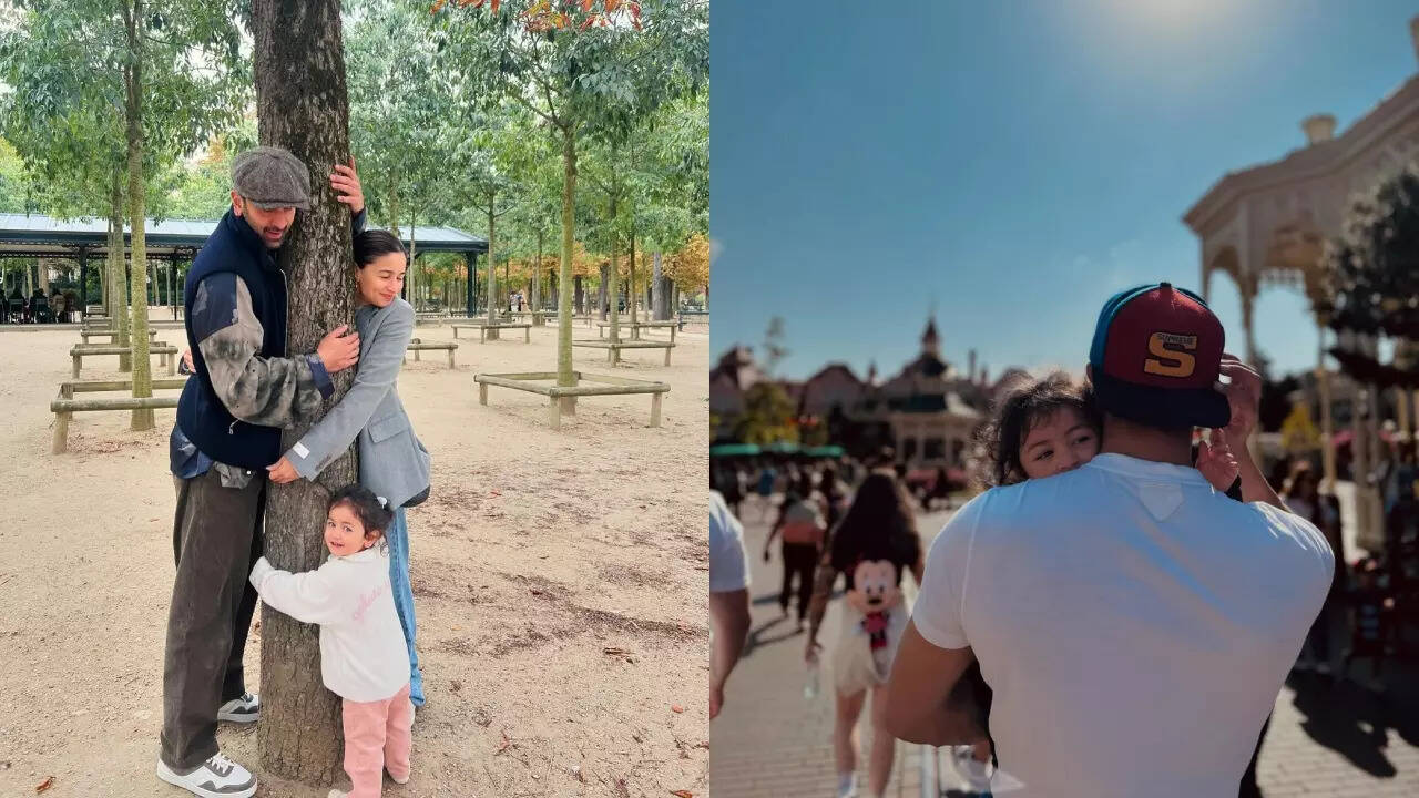 Alia drops cutest pics of Ranbir-Raha on his b'day