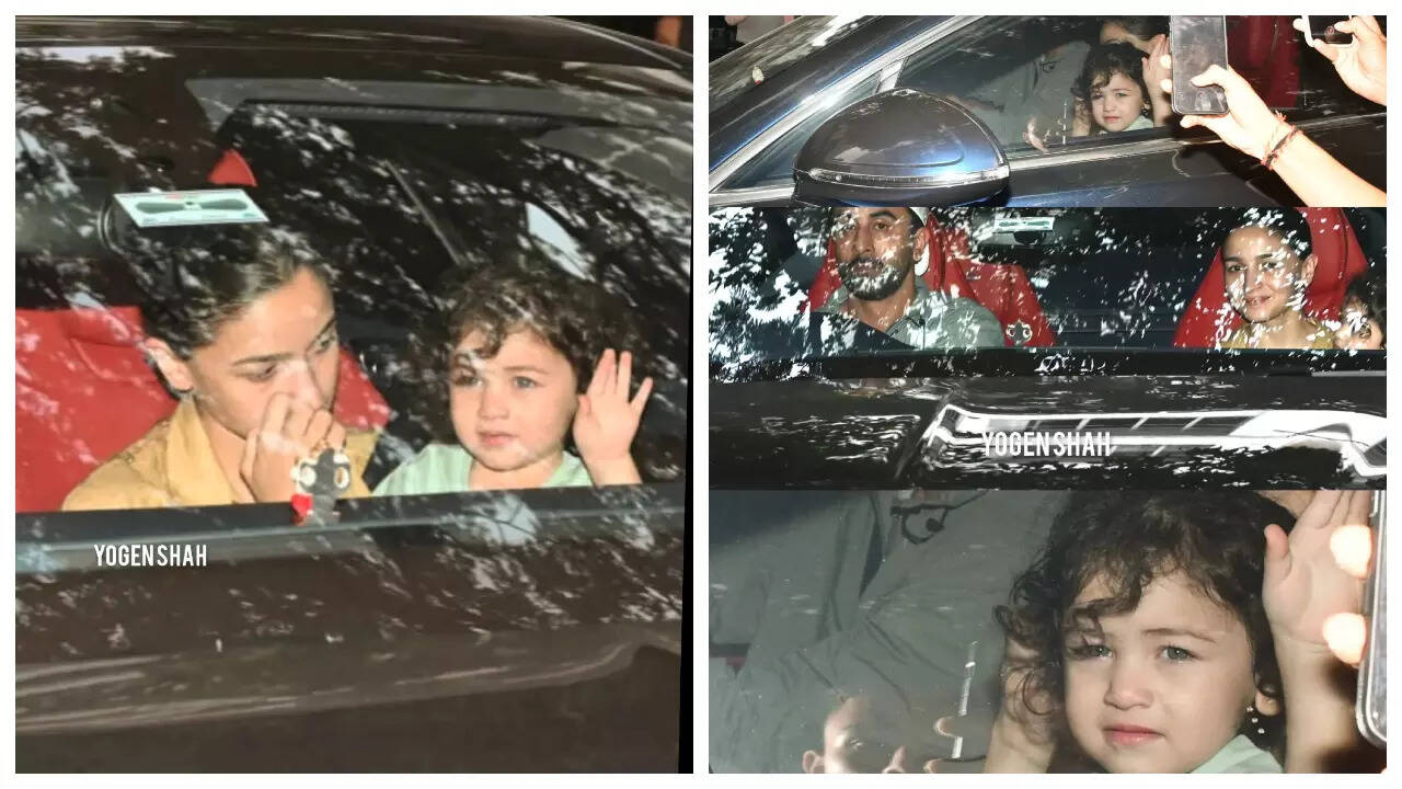 Raha Kapoor melts hearts as she waves at the paps