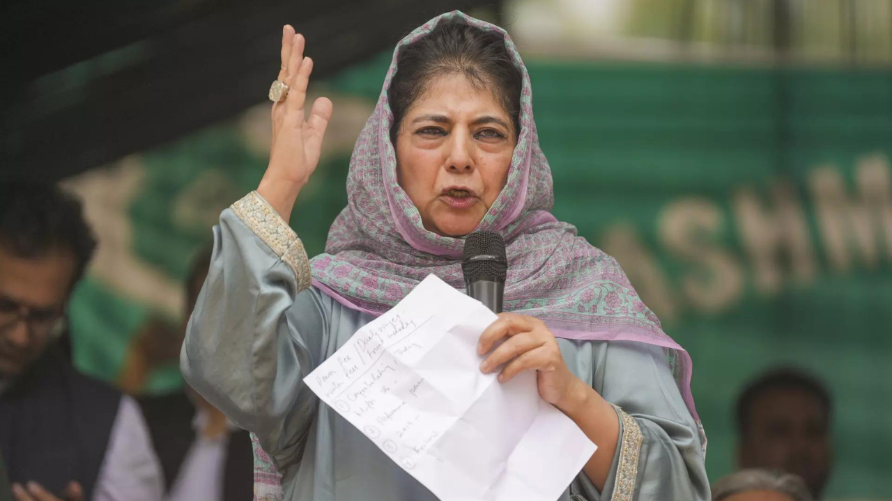 Mehbooba Mufti cancels election campaign for a day after death of Hassan Nasarallah