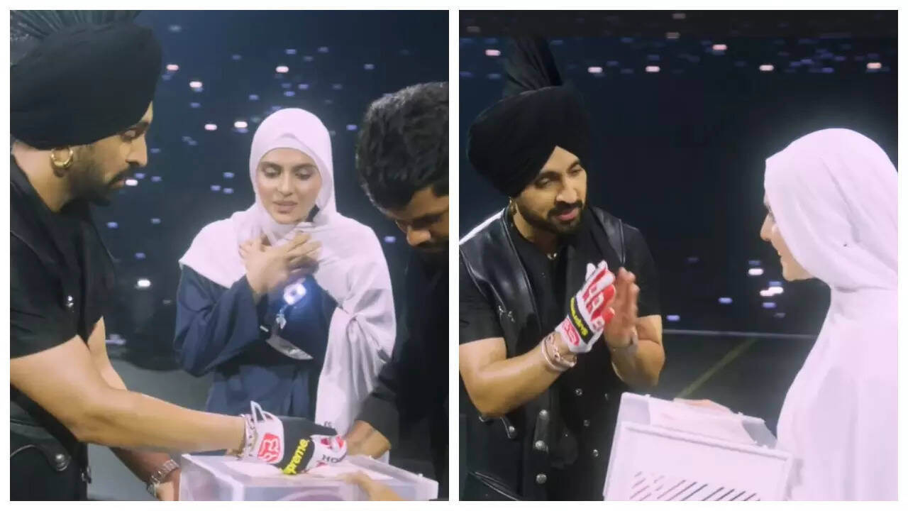 Diljit Dosanjh presents a gift to his Pakistani fan